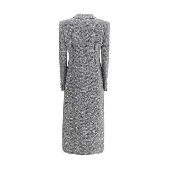 Alessandra Rich Langer Tweed-Mantel
