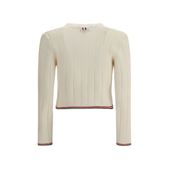 Thom Browne Leiter Vollnadel Rippenstich V-Ausschnitt Auto