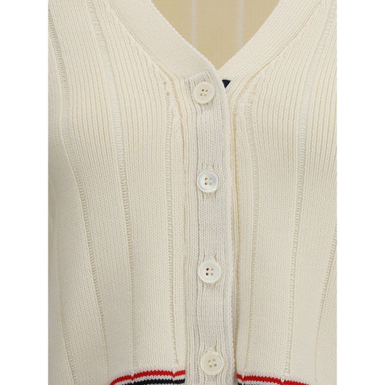 Thom Browne Leiter Vollnadel Rippenstich V-Ausschnitt Auto
