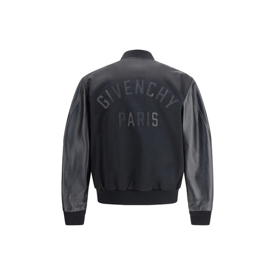 Givenchy Bomberjacke aus Leder und Satin