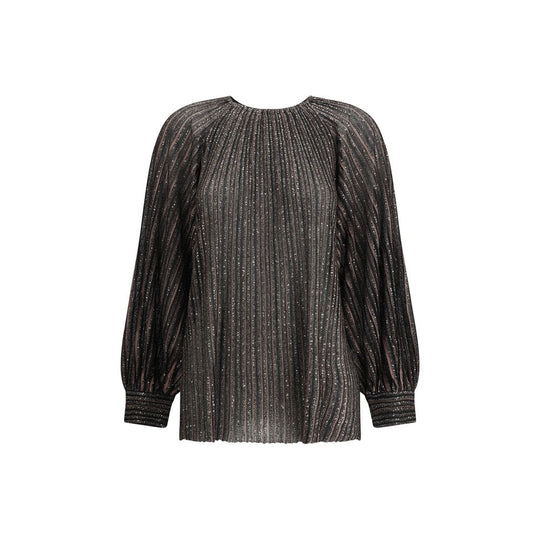 Missoni Gestreifte Bluse mit Pailletten