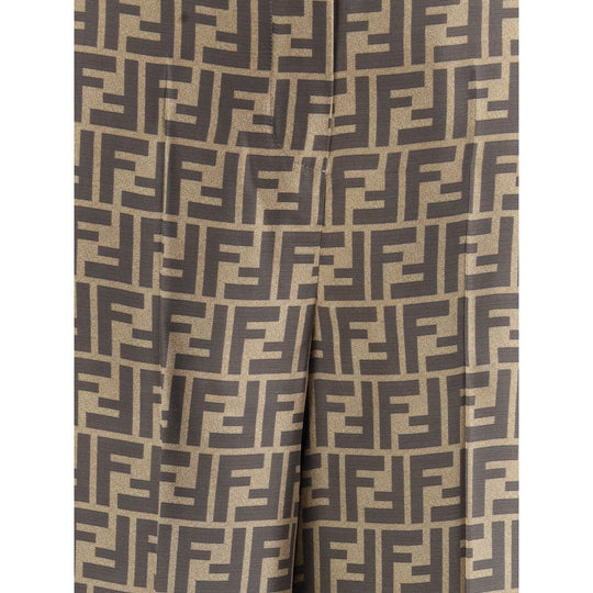 Fendi Seidenhose mit Monogramm-Muster