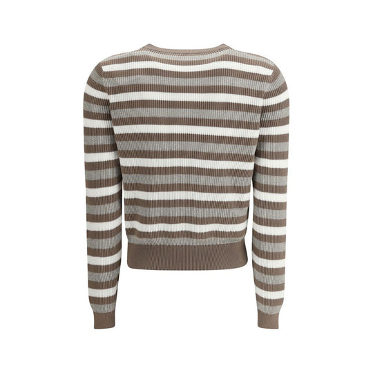 Brunello Cucinelli Glitzernder gestreifter Pullover