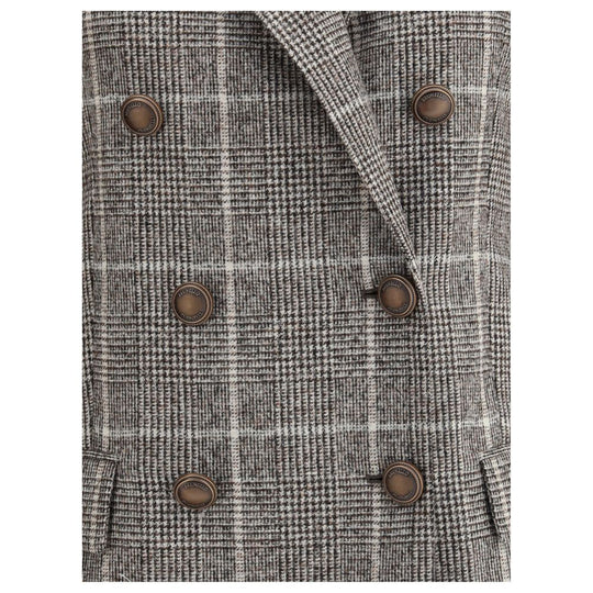 Brunello Cucinelli Blazer aus Alpaka und Wolle Prince de Galles