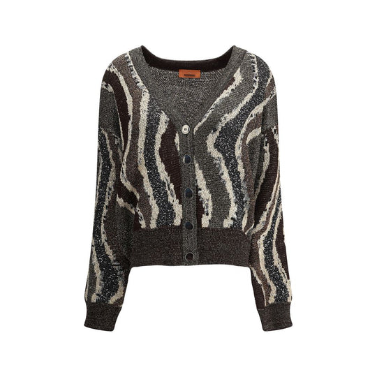Missoni Boxy Cardigan mit Wellenmuster