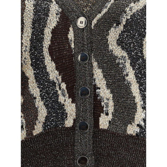 Missoni Boxy Cardigan mit Wellenmuster