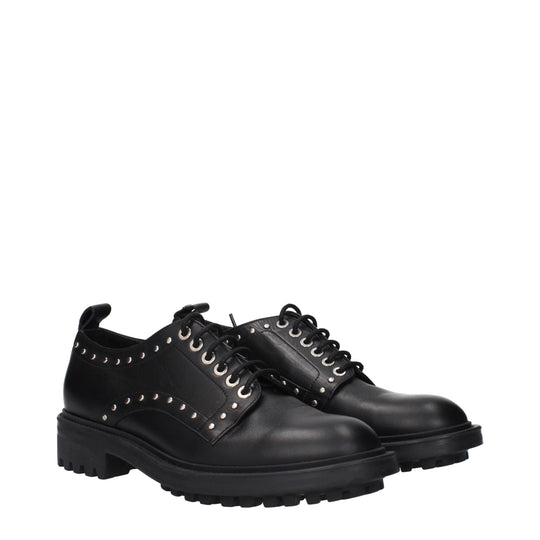 Max Mara Schwarze Leder Oxfords und Derbies