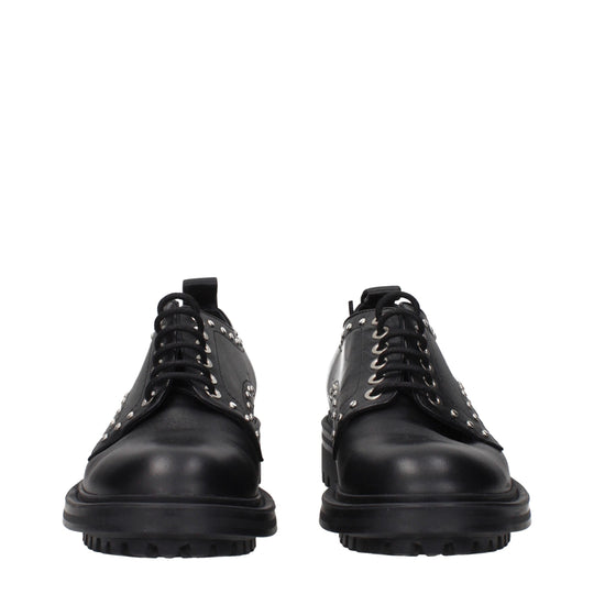 Max Mara Schwarze Leder Oxfords und Derbies