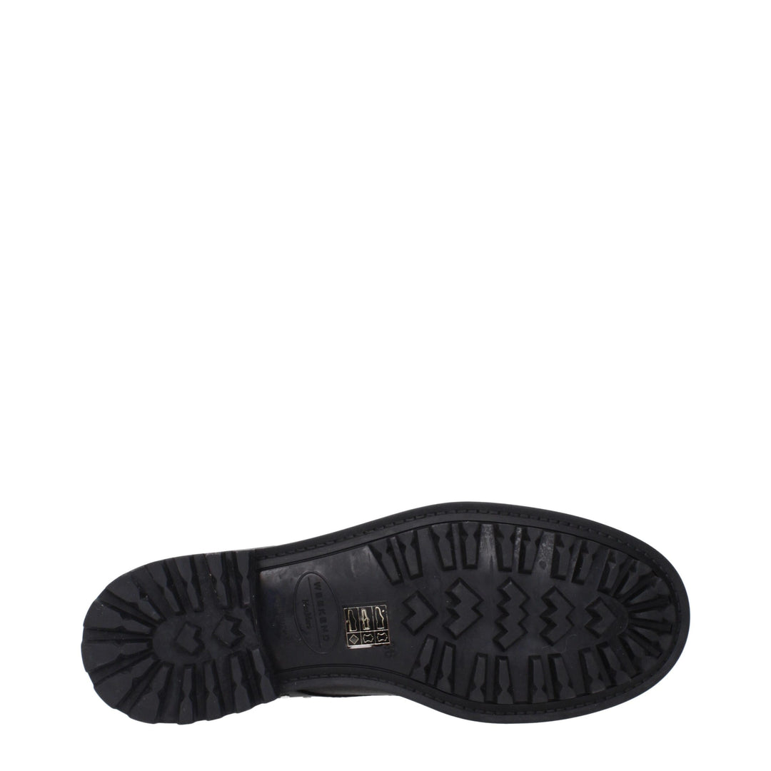 Max Mara Schwarze Leder Oxfords und Derbies
