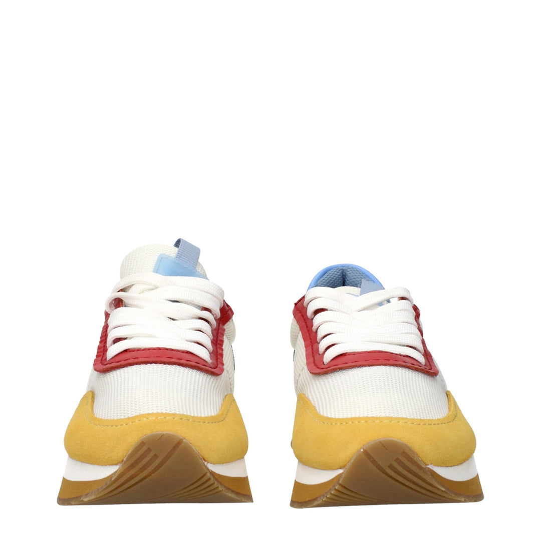 Max Mara Weiße Stoff-Low Tops