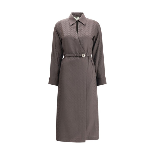 Fendi FF Seiden-Jacquard-Kleid