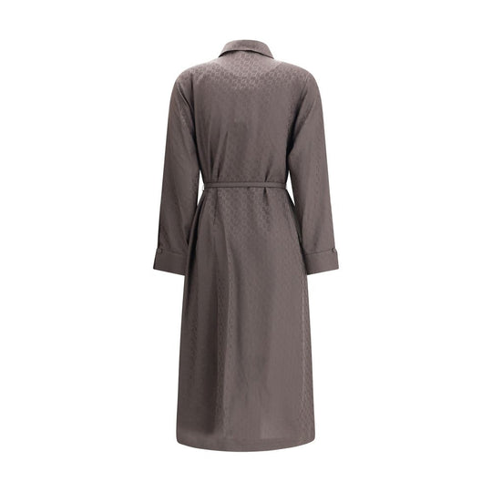 Fendi FF Seiden-Jacquard-Kleid