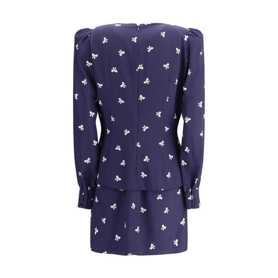 Alessandra Rich Kurzes Kleid mit Schleifenmuster