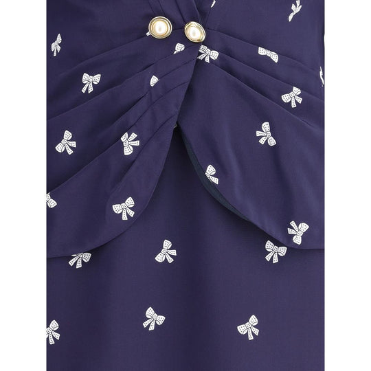 Alessandra Rich Kurzes Kleid mit Schleifenmuster