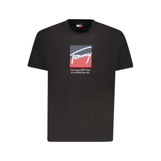 Tommy Hilfiger Schwarzes Baumwolle Männer T-Shirt