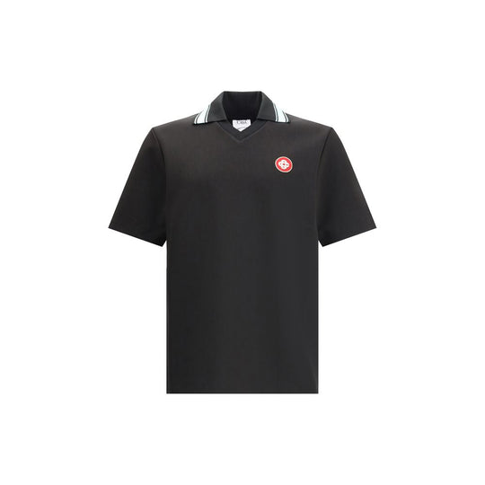 Casablanca Polohemd mit Logoaufnäher