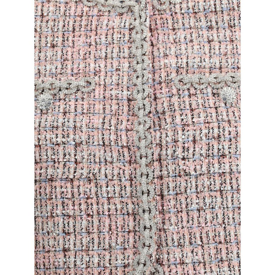 Self-Portrait Bouclé-Pelzjacke mit Bündchen