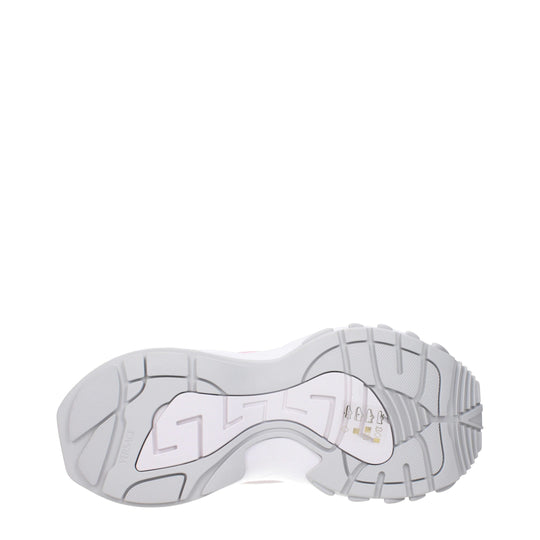 Versace Chunky Sneakers aus weißem Stoff
