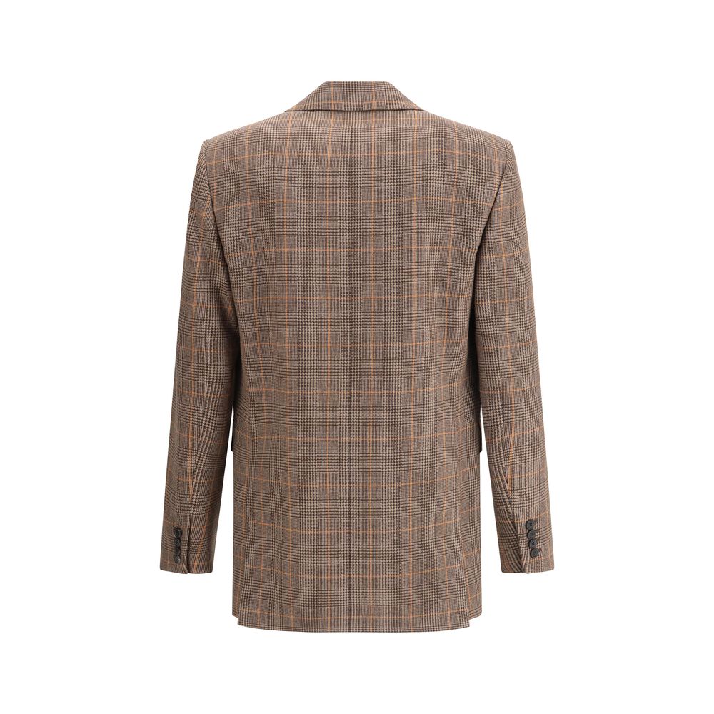 Saint Laurent Prince de Galles Blazer aus Wolle