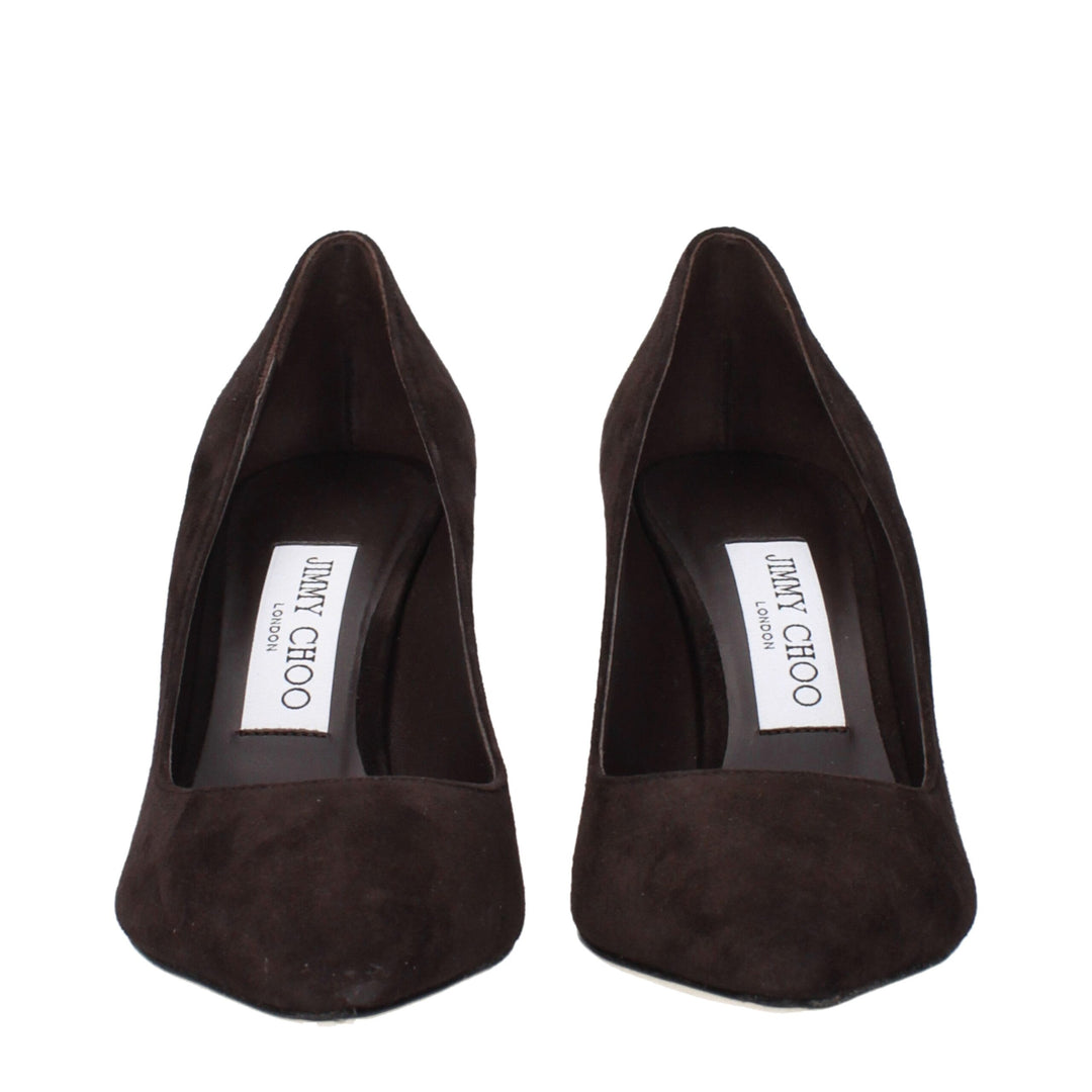 Jimmy Choo Braune Leder Pumps mit hohem Absatz