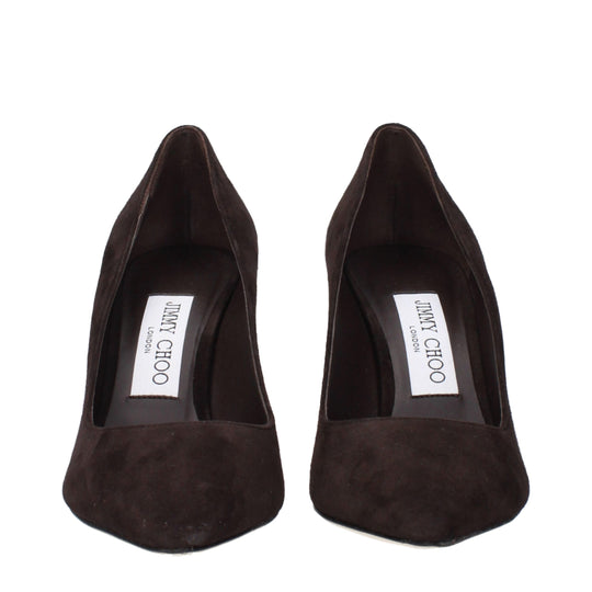 Jimmy Choo Braune Leder Pumps mit hohem Absatz