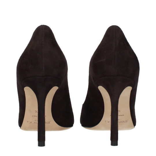 Jimmy Choo Braune Leder Pumps mit hohem Absatz