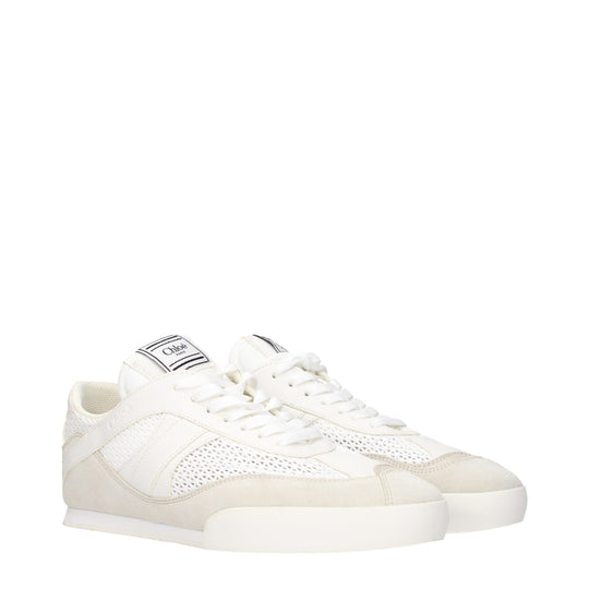 Chloé Weiße Stoff-Low Tops