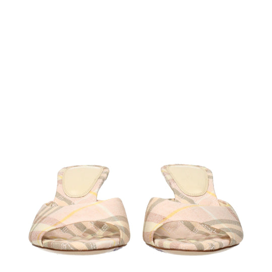 Burberry Rosa Stoff Stiletto Heels Sandalen