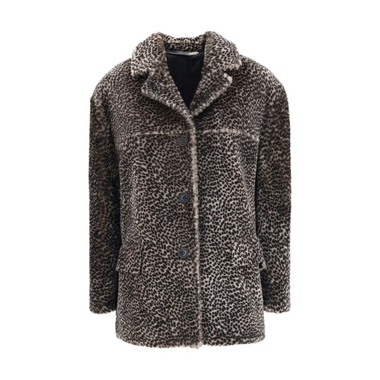 Salvatore Santoro Gefleckte gemusterte Pelzjacke