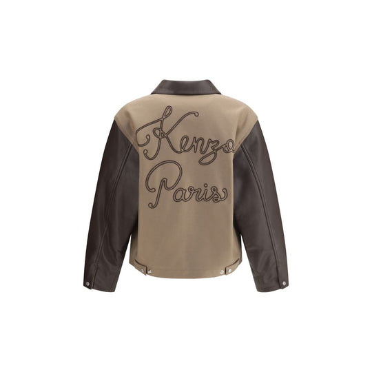 Kenzo College-Jacke aus Wolle und Leder