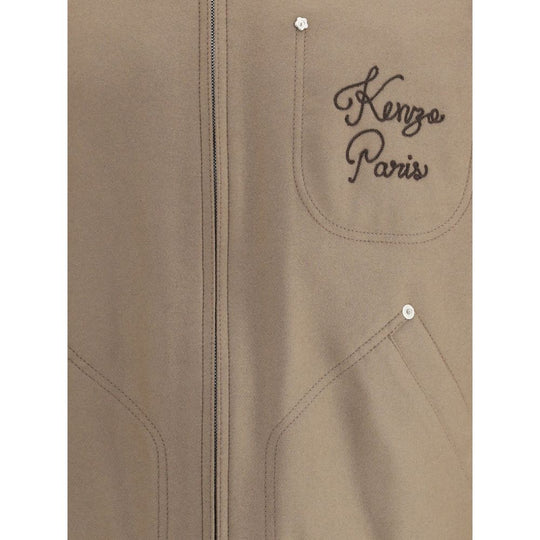 Kenzo College-Jacke aus Wolle und Leder