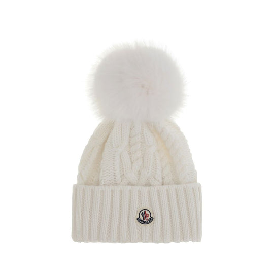 Moncler Kaschmir-Mütze mit Bommel