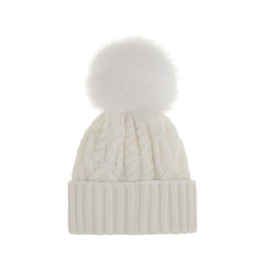 Moncler Kaschmir-Mütze mit Bommel
