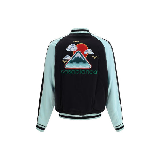 Casablanca Zweifarbige Bomberjacke aus Satin