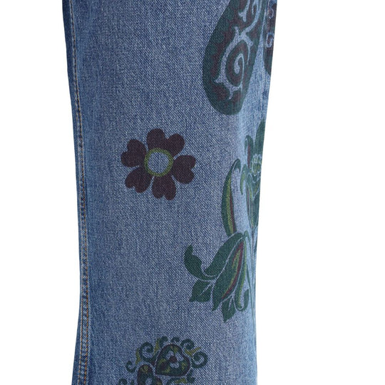 Etro Schlagjeans mit Blumen- und Bienendruck