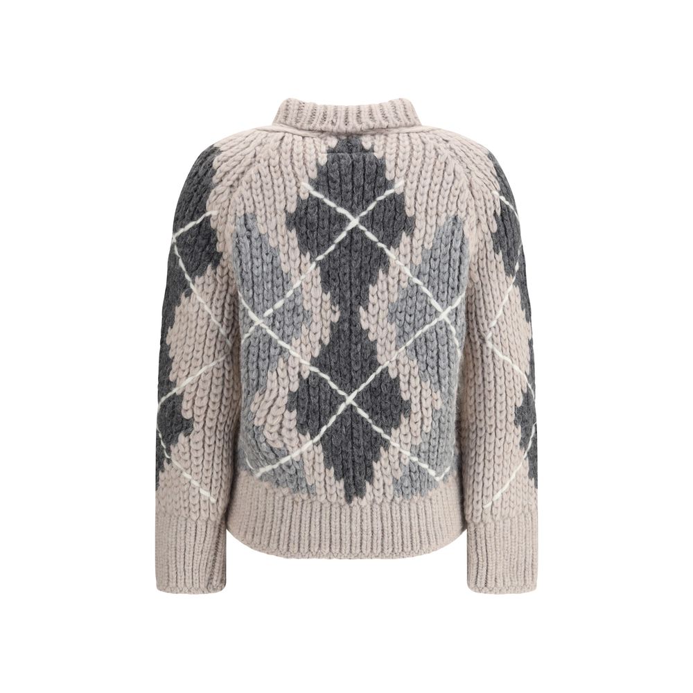 Ermanno Scervino Strickjacke aus Wolle mit Argyle-Muster
