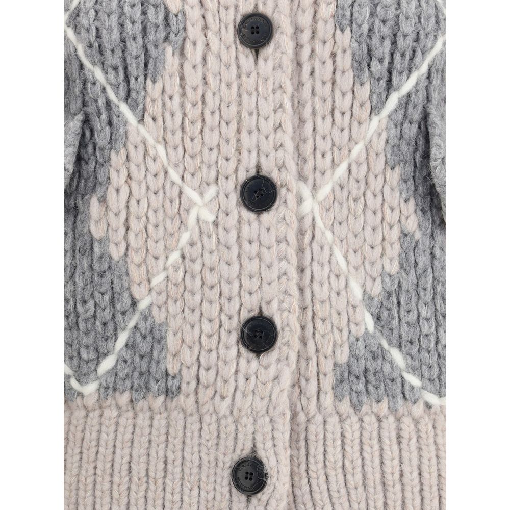 Ermanno Scervino Strickjacke aus Wolle mit Argyle-Muster