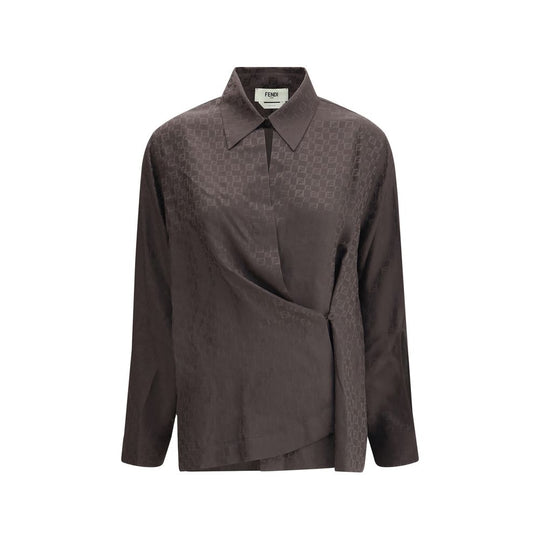 Fendi Seidenjacquard-Hemd