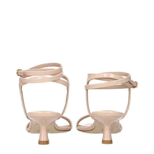 Stuart Weitzman Beige Leder Stiletto Heels Sandalen