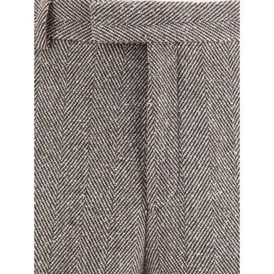 Ferragamo Weite Chevron-Hose