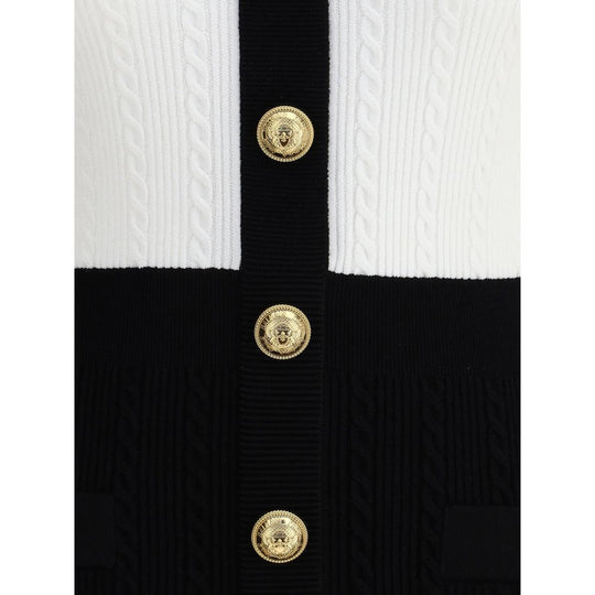 Balmain Midikleid mit Flechtmuster