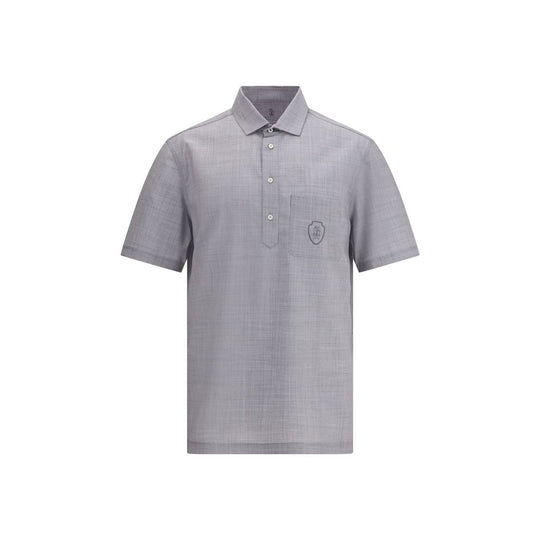 Brunello Cucinelli Schurwoll-Popeline-Polohemd