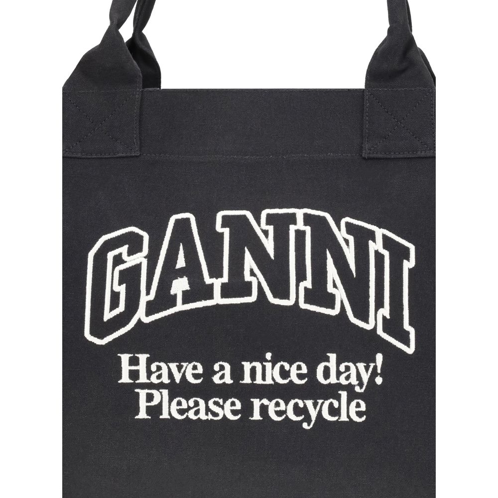 Ganni XXL-Tragetasche aus Segeltuch