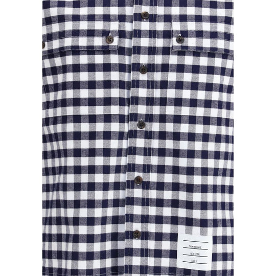 Thom Browne Hemd aus Vichy-Baumwollflanell