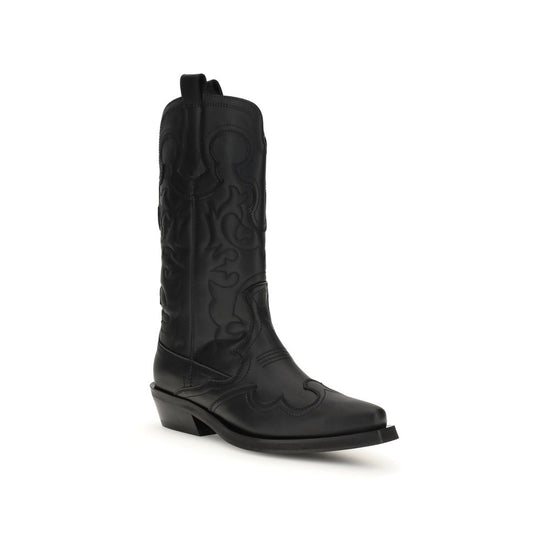Ganni Bestickte Westernstiefel