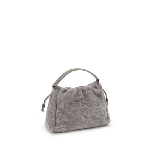 Brunello Cucinelli Kleine Mellow-Umhängetasche aus Shearling