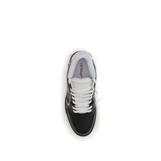Off-White Genähte Pfeil-Sneakers