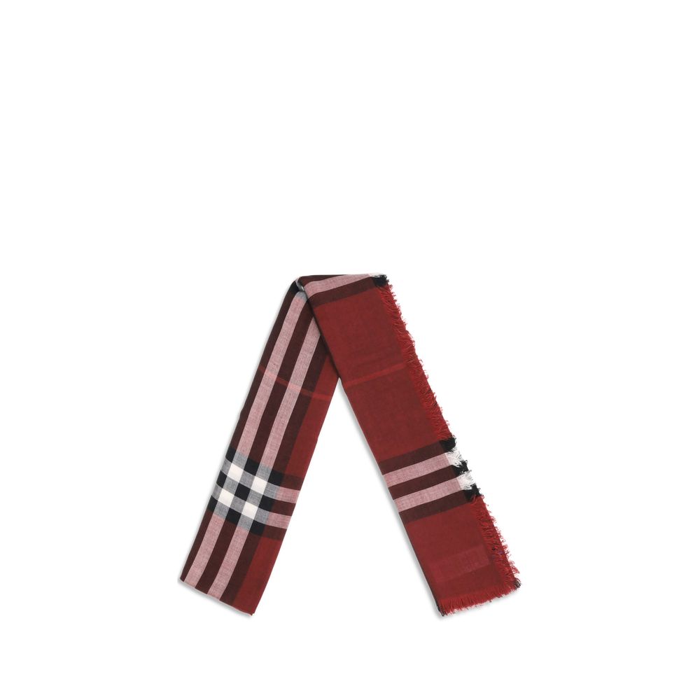 Burberry Karierter Schal aus Wolle und Seide mit Wendefunktion