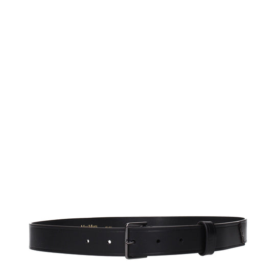 Max Mara Schwarzes Leder Regular Gürtel