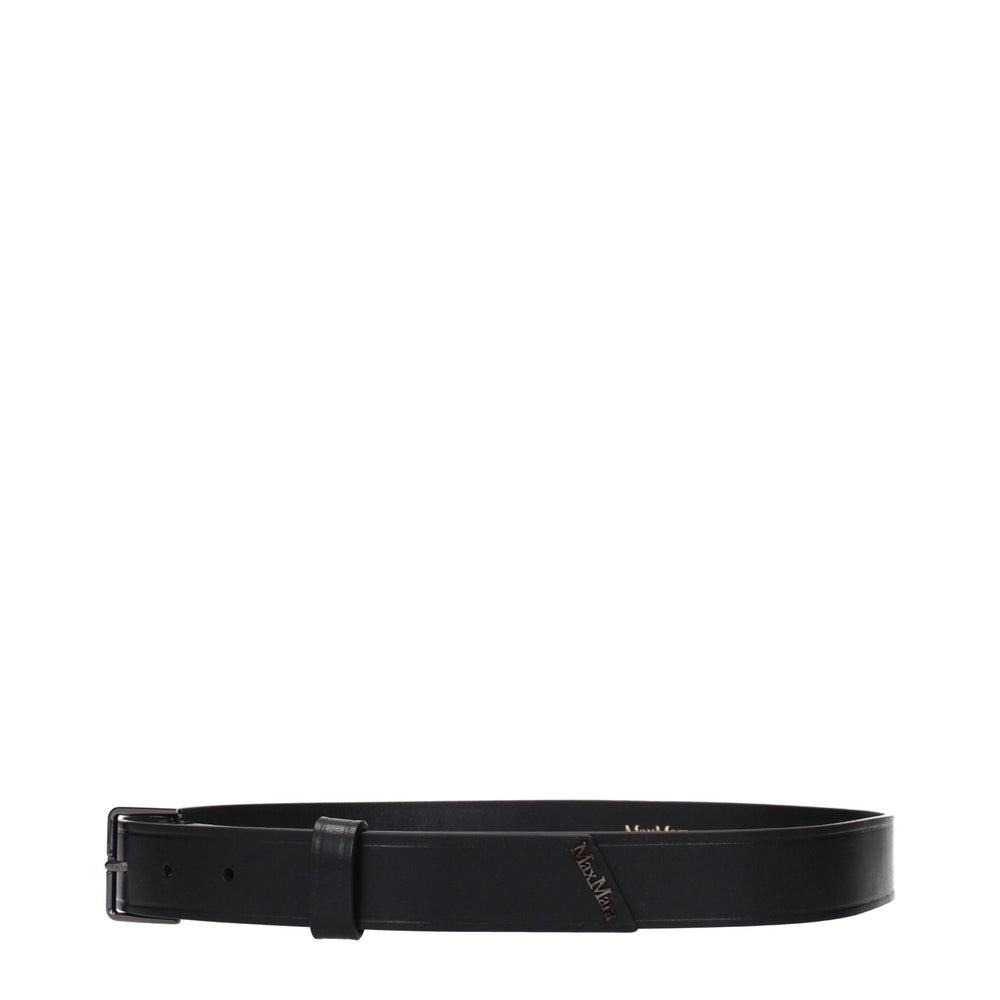 Max Mara Schwarzes Leder Regular Gürtel